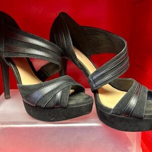 Gianni Bini Black Strappy Heels